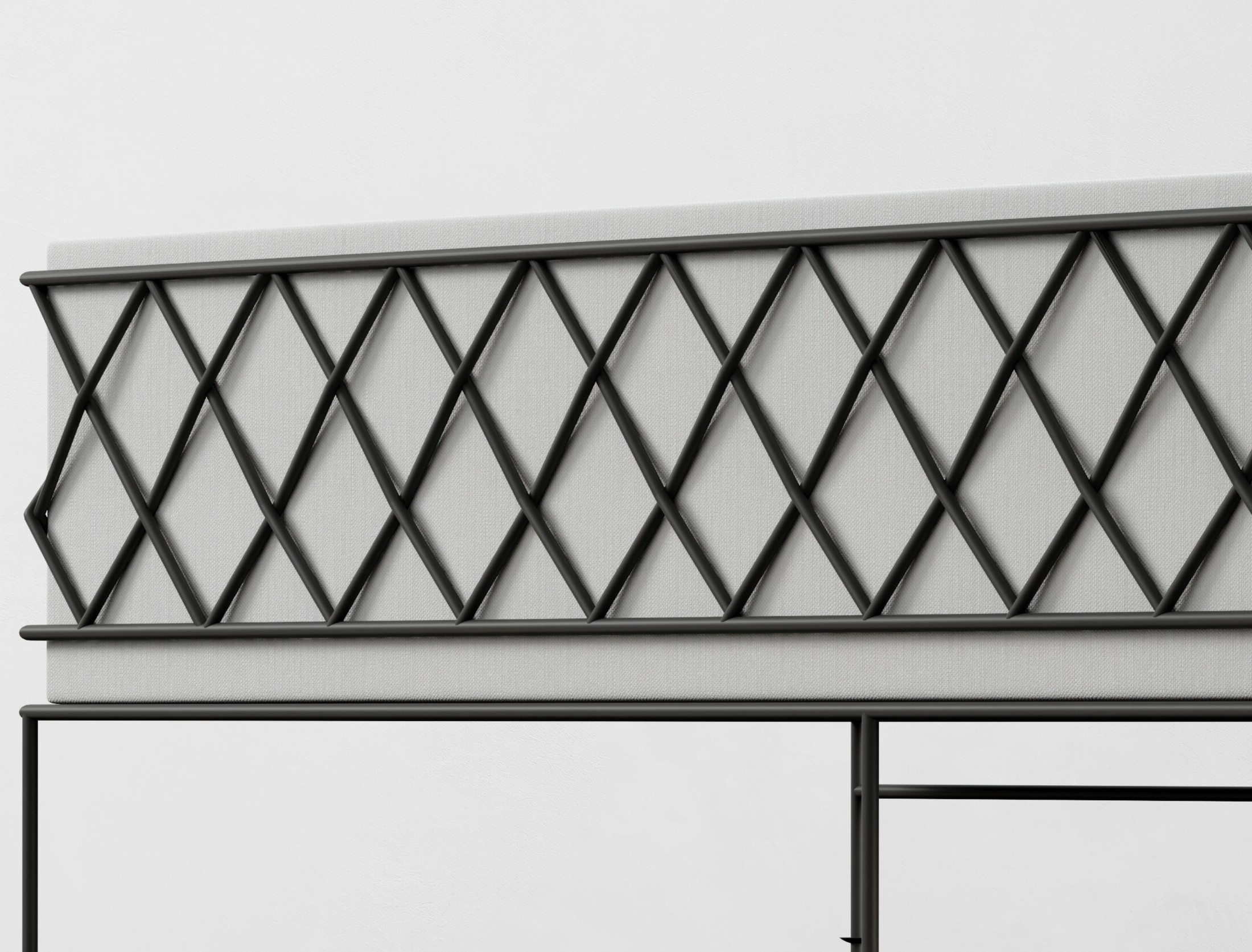 Heritage diamond lattice, hand-forged detail